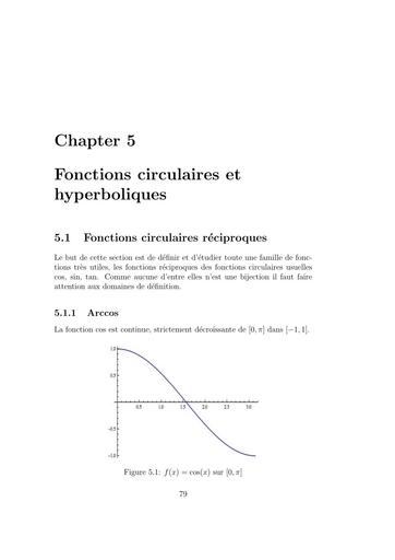 Fonctions circulaires hyperboliques 070411