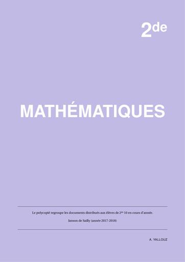Cours de maths 2nde Yallouz