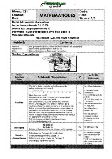 PRIMAIRE FICHE DE COURS MATHS CE1 BY TEHUA