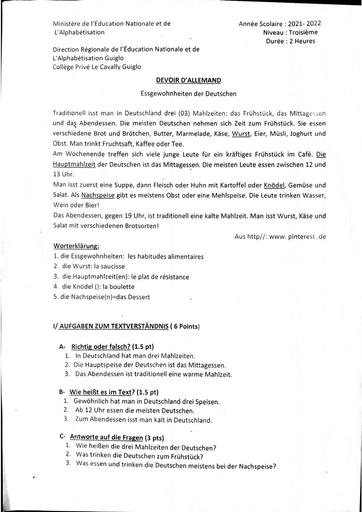 Examen Blanc BEPC CPC Guiglo1