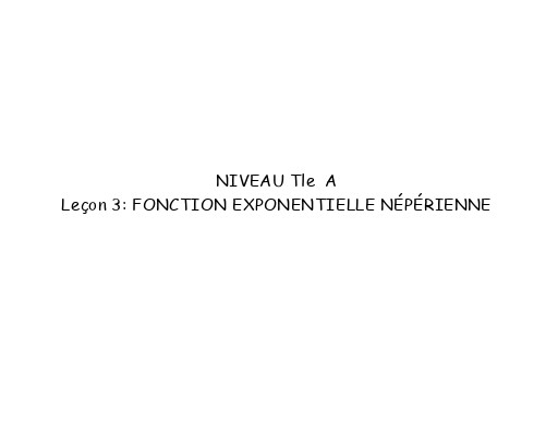 FICHE DE COURS Tle A2   5 FONCTION EXPO BY TEHUA