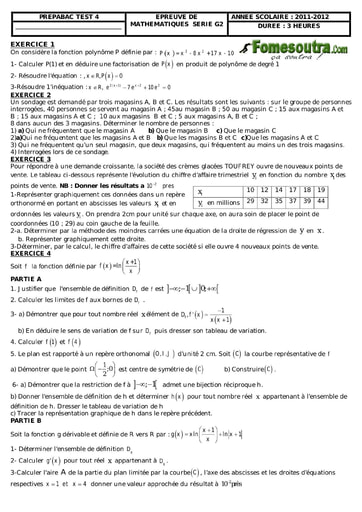 Devoir 5 de maths niveau Terminale G2