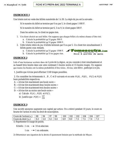 FICHES DE SITUATIONS COMPLEXES ET AUTRES TLE A