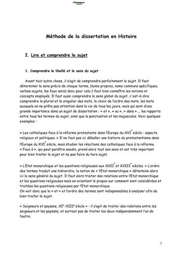 COURS METHODOLOGIE Tle DISSERTATION HISTOIRE BY TEHUA