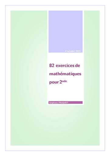 Exercices Maths 3ème et 2nde A by Tehua