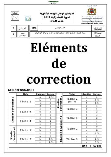 BAC 2011 SI Rattrapage STM Corrige BY TEHUA