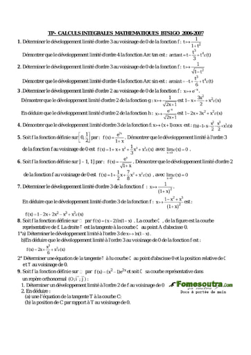Sujet Corrigé TP (4) Calcul d'Intégral TP Maths BTS GO