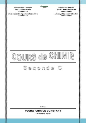 Cours DE Chimie 2nde C BY TEHUA