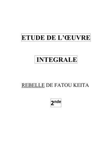 Facilitateur Rebelle de Fatou Keita by Tehua