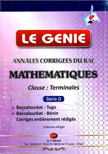 Annales corrigé Maths Tle D le Genie by Tehua