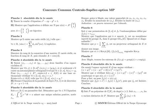 Show 07 MP Centrale Math 70