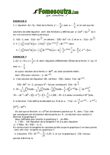 Corrigé TP 25 équations différentielles maths niveau Terminale D
