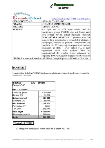 BTS SUJET FINANCES COMPTA BY TEHUA