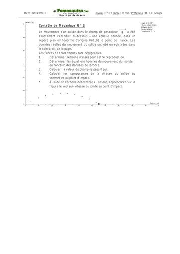 Interrogation (34) de Physique niveau Terminale D - EMPT Bingerville