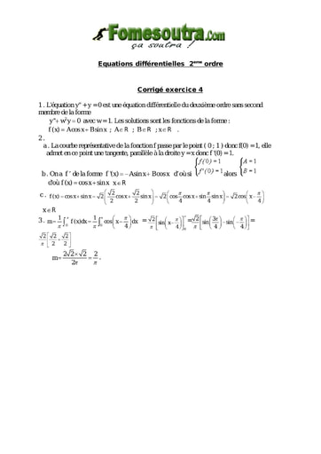 Corrigé TP 14 Equations différentielles 1er ordre - niveau Terminale Scientifique