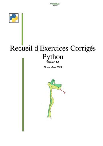 LICENCE INFORMATIQUE RECUEIL D'EXERCICES CORRIGES PYTHON BY TEHUA