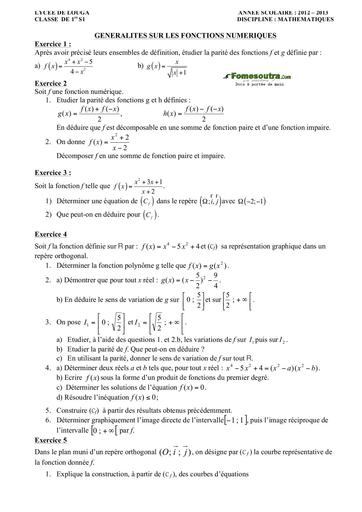 TD1 Generalites sur les fonctions 1Sc