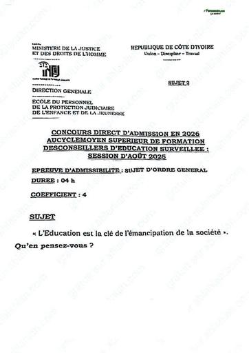 Concours Direct INFJ 2025 CM SOG by TEHUA