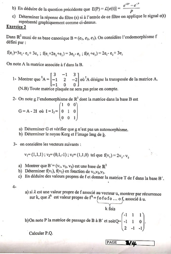 Traitement des signaux et mathematique bts 11