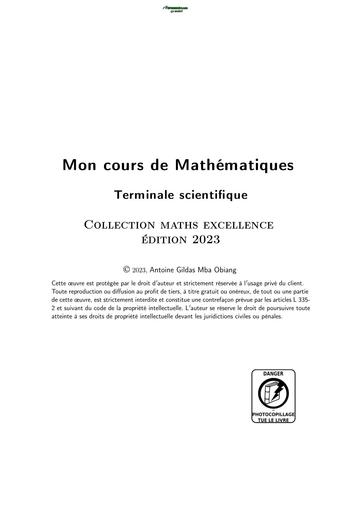 Livre de travaux dirigés de mathématiques by TEHUA