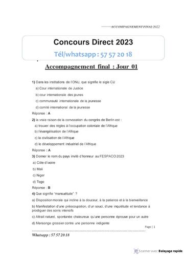 Corrections QCM CONCOURS BF 20123