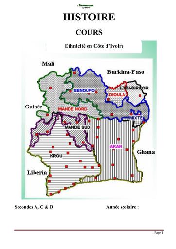COURS D'HISTOIRE 2nde C Côte d'Ivoire by TEHUA