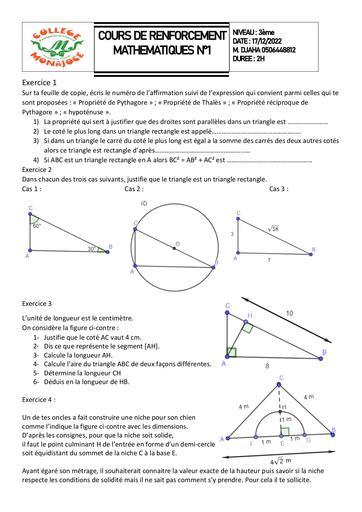 MATHEMATIQUE 3eme TRIANGLE RECTANGLE RENFORCEMENT by DJAHA.pdf