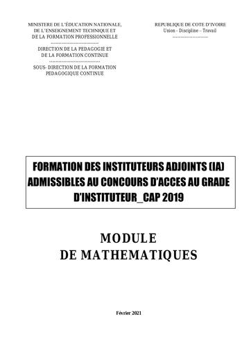 Cafop Formation IA 2021 Module Maths by Tehua