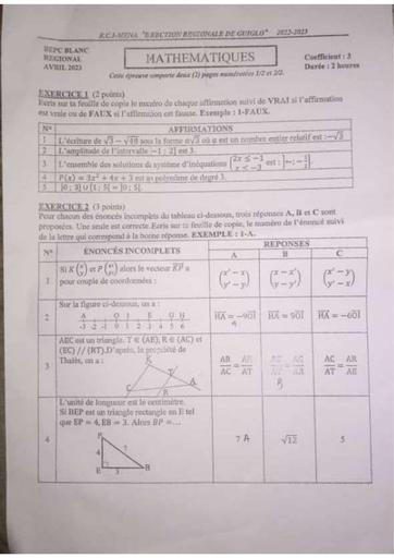 EPREUVE DE MATHS ET PHYSIQUE CHIMIE BEPC BLANC REGION DE GUIGLO .pdf