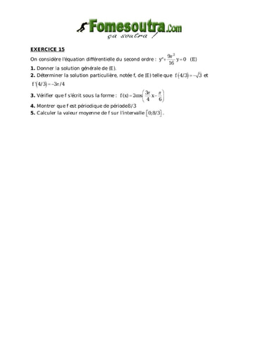 TP 28 équations différentielles maths niveau Terminale D