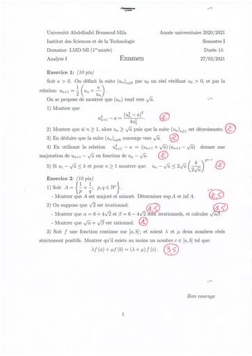 Examen1 Analyse 1 L1 MI Mila BY TEHUA