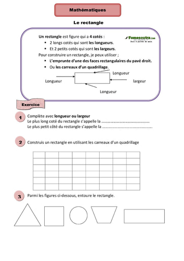 Le Rectangle - Cours CE1