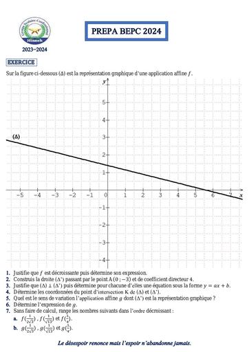 Sujet prepa bepc 2024 Maths Hinneh Abobo biabou by Tehua