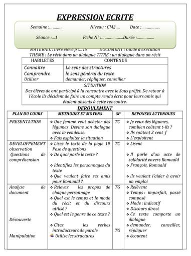 EXPRESSION ECRITE 1