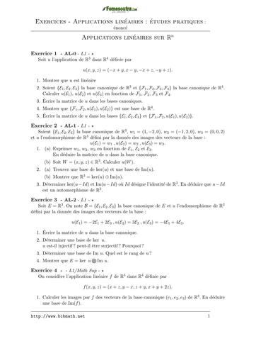 TD BTS FILIERE INDUSTRIELLE ELECTROTECHNIQUE TRAVAUX DIRIGE DE MATHS 1 ALGEBRE APPLICATIONS LINEAIRE BY TEHUA