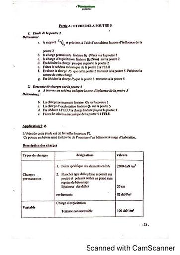 BTP sujet de RDM BA ETUDE DE LA POUTRE BY TEHUA