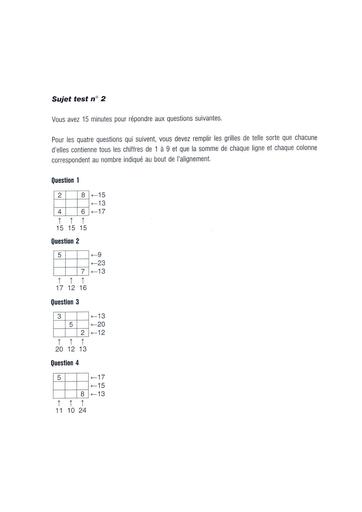 Aptitudes logiques 2