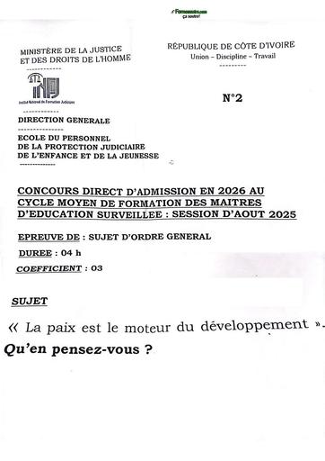 Concours Direct INFJ 2026 CM SOG by TEHUA