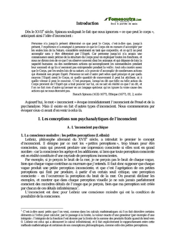 Les conceptions non psychanalytiques de l’inconscient - Cours de philo