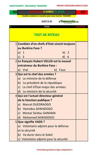 CG SUJET N°20