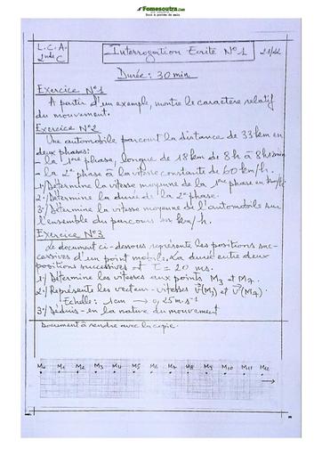 Sujet de Physique-Chimie Seconde C Lycée Classique Abidjan 2021-2022