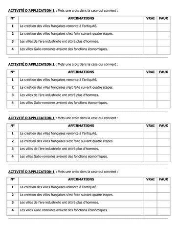 HISTOIRE GEOGRAPHIE 1ière EXERCICE D'APPLICATION 1 BY TEHUA