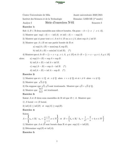 Série1 Analyse 1 BY TEHUA