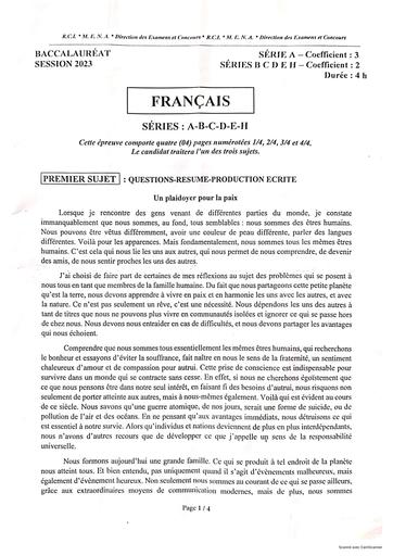 Bac 2023 Fr serie D by Tehua