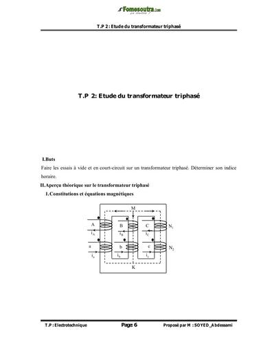 TP BTS etude transformateur triphase 2 BY TEHUA