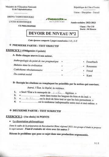 COMPIL DEVOIRS ET EXAMENS LSY PHILO 2023