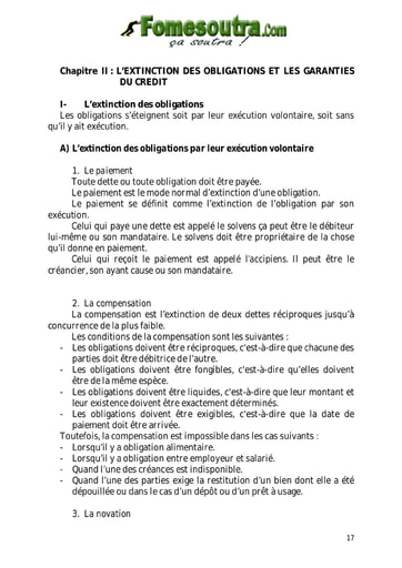 L’extinction des obligations et les garanties du crédit - 1ere G1 et G2