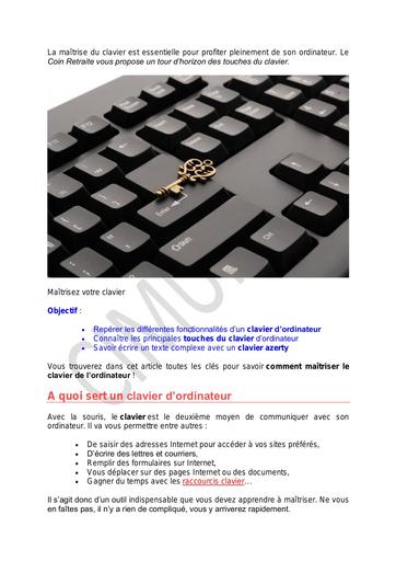 La maîtrise du clavier est essentielle pour profiter pleinement de son ordinateur.pdfI