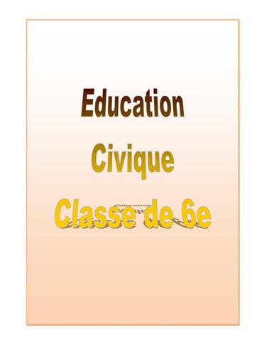 Education Civique 6ieme by Tehua