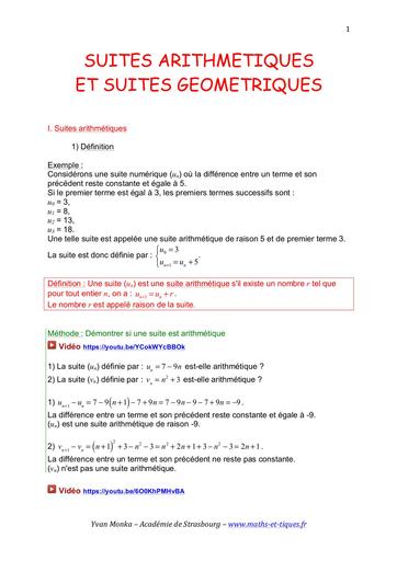 Comprendre en 1 minute les suites